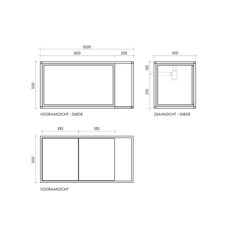 Mueble de baño - Industrial/Roble - 100cm - Cebu