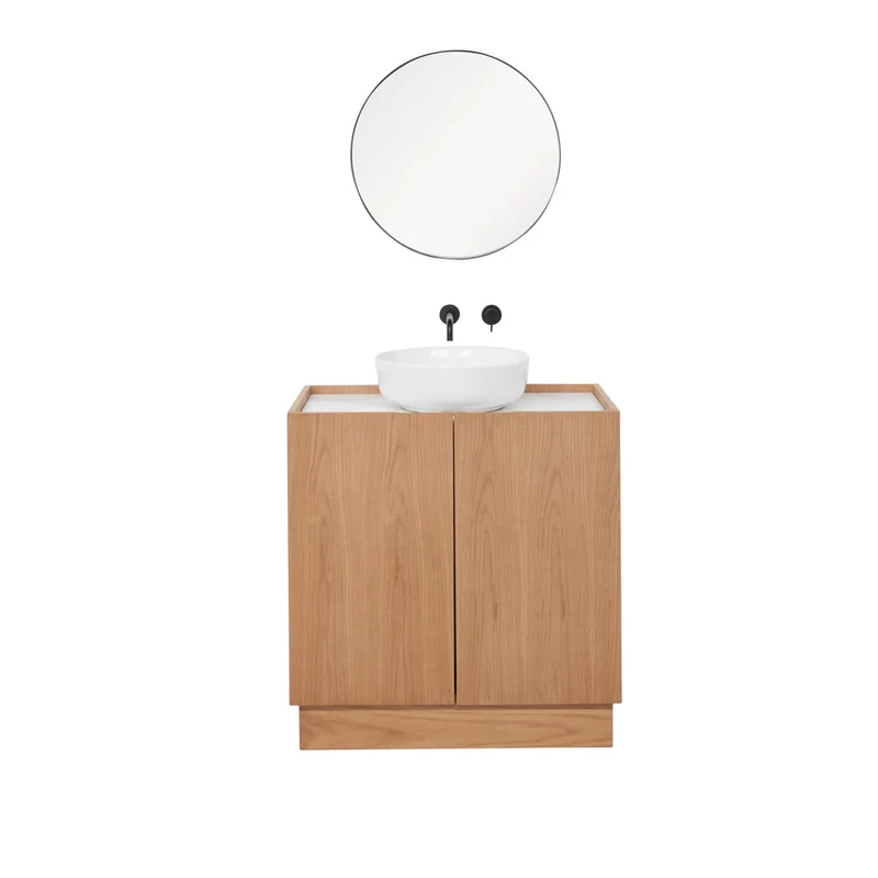 Mueble lavabo blanco - Felix - Cerámica blanca - Alexis 2 - (84 cm)
