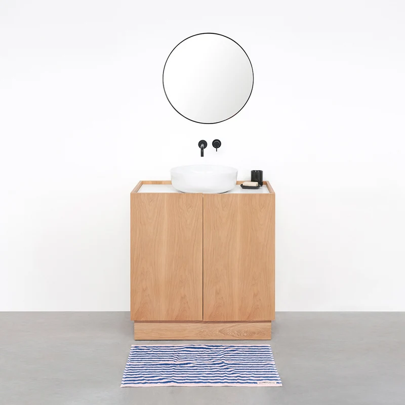 Mueble lavabo blanco - Felix - Cerámica blanca - Alexis 2 - (84 cm)