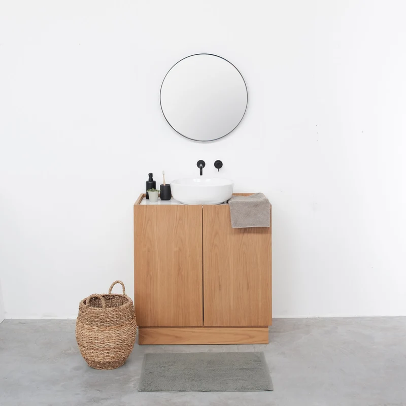 Mueble lavabo blanco - Felix - Cerámica blanca - Alexis 2 - (84 cm)