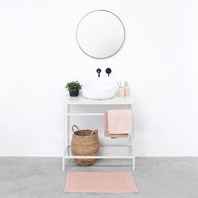 Mueble lavabo industrial - Jules - Cerámica blanca Alexis 2 - (80 cm)