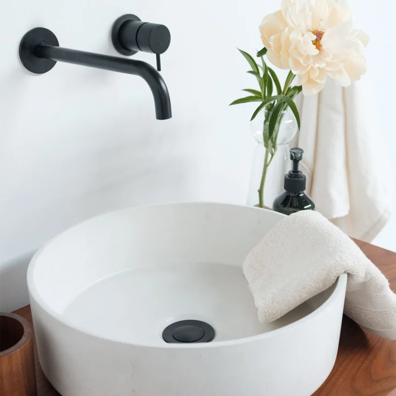 Conjunto de baño Fien Nogal - Lille Cemento blanco - 80 cm