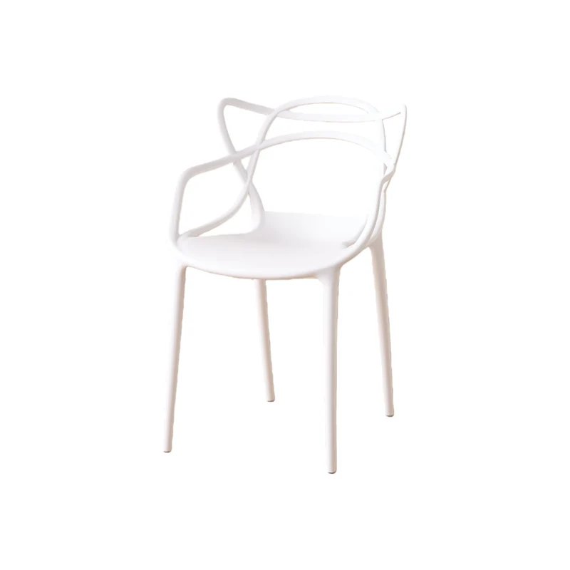 Set de 4 Sillas Palermo, Color Blanco, con Espaldar y Diseño Moderno