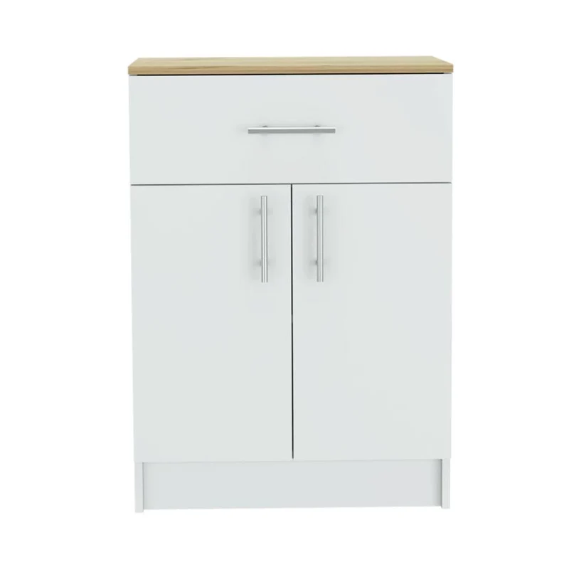 Set de 2 Organizadores Multiusos Deneb, Blanco y Café Claro, con Dos Puertas Batientes