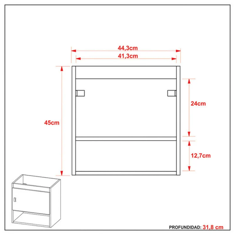 Mueble de Baño con Lavamanos Linz - Almendra