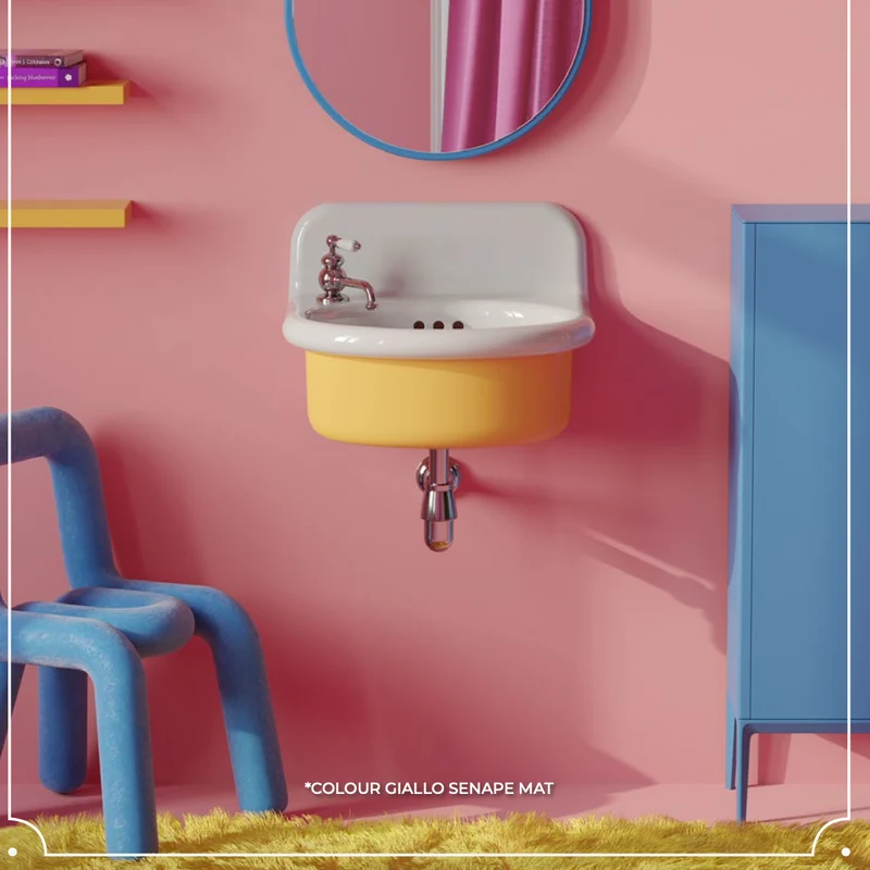 Lavabo Pequeño Ovalado True Colors Lite - Balneo Toscia Estilo Vintage
