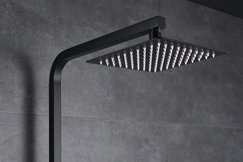 Columna Ducha Monomando Suecia Negro Mate - Imex