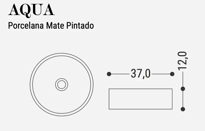 Lavabo Sobreencimera Aqua Blanco Ø37cm - Fabricación Española | Maderó Atelier