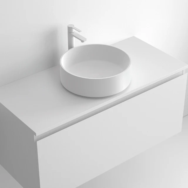 Lavabo Sobreencimera Aqua Blanco Ø37cm - Fabricación Española | Maderó Atelier