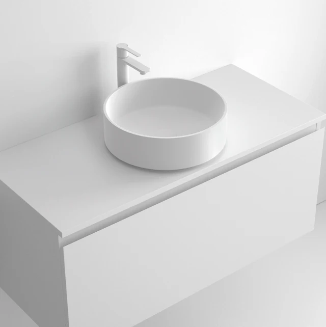 Lavabo Sobreencimera Aqua Blanco Ø37cm - Fabricación Española | Maderó Atelier
