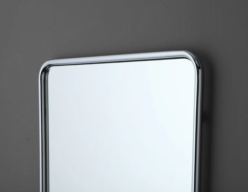 Espejo Baño Trapezoidal con Estante Fifties 90x65cm | Marco Metálico Vintage Italia