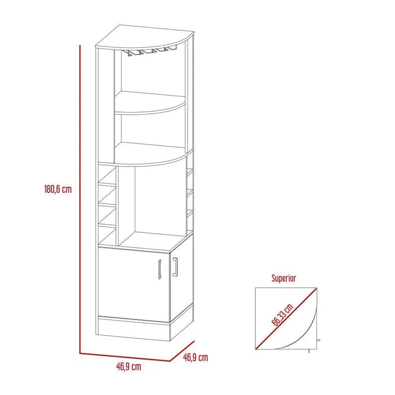 Combo para Sala Salermo, Incluye Bar Esquinero y Panel TV