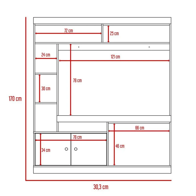 Combo para Sala Kaia, Incluye Mesa para TV y Vitrina