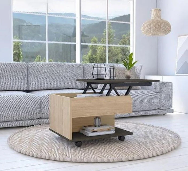 Combo para Sala de Estar París, Incluye Panel de TV y Mesa de Centro Extensible