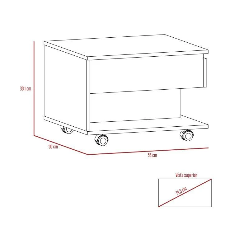 Combo para Sala de Estar París, Incluye Panel de TV y Mesa de Centro Extensible