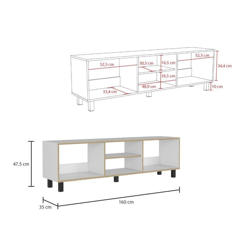Combo para Sala Alba, Incluye Mesa para TV y Bar