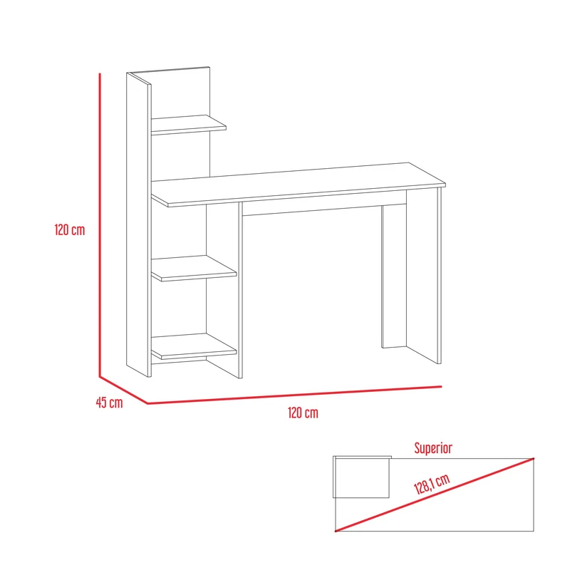 Combo para Oficina Orvik, Incluye Escritorio y Silla de Escritorio