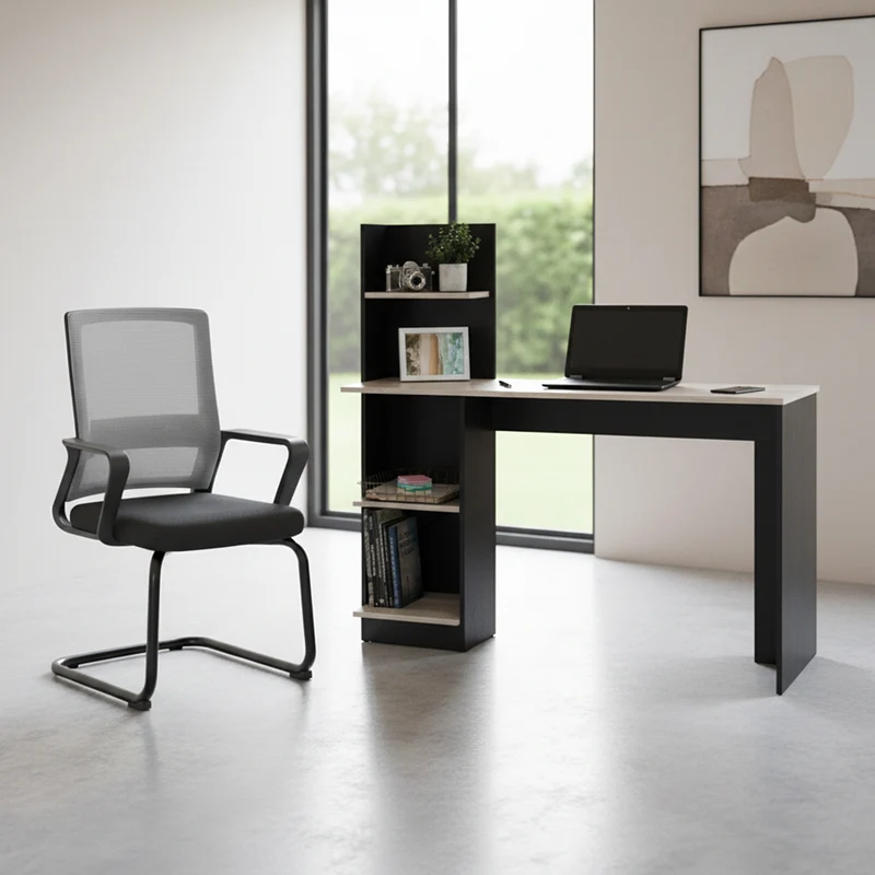 Combo para Oficina Lurian, Incluye Escritorio y Silla de Escritorio