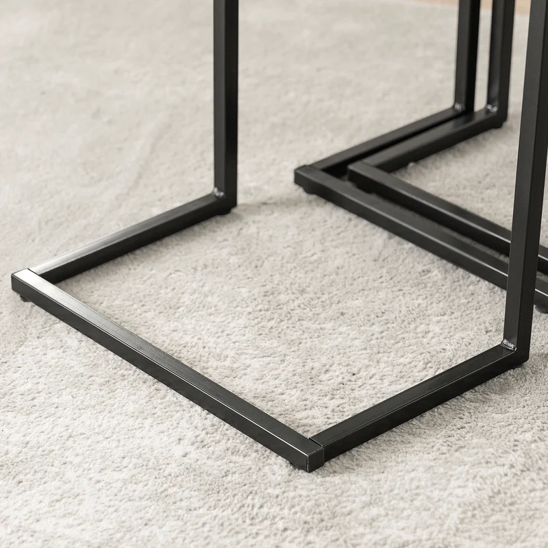 SoBuy FBT102-F Juego de 3 Mesas Auxiliares para Salón Madera
