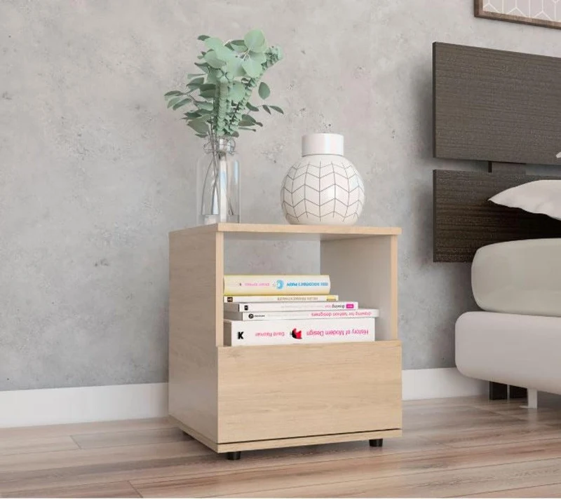 Combo para Habitación Hotmar, Incluye Panel de TV y Mesa de Noche