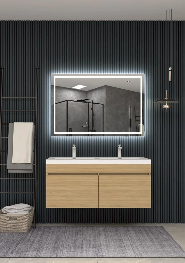 Espejo Baño Cuadrado LED Luz Frontal Holanda - Ledimex | Antivaho 6.500K