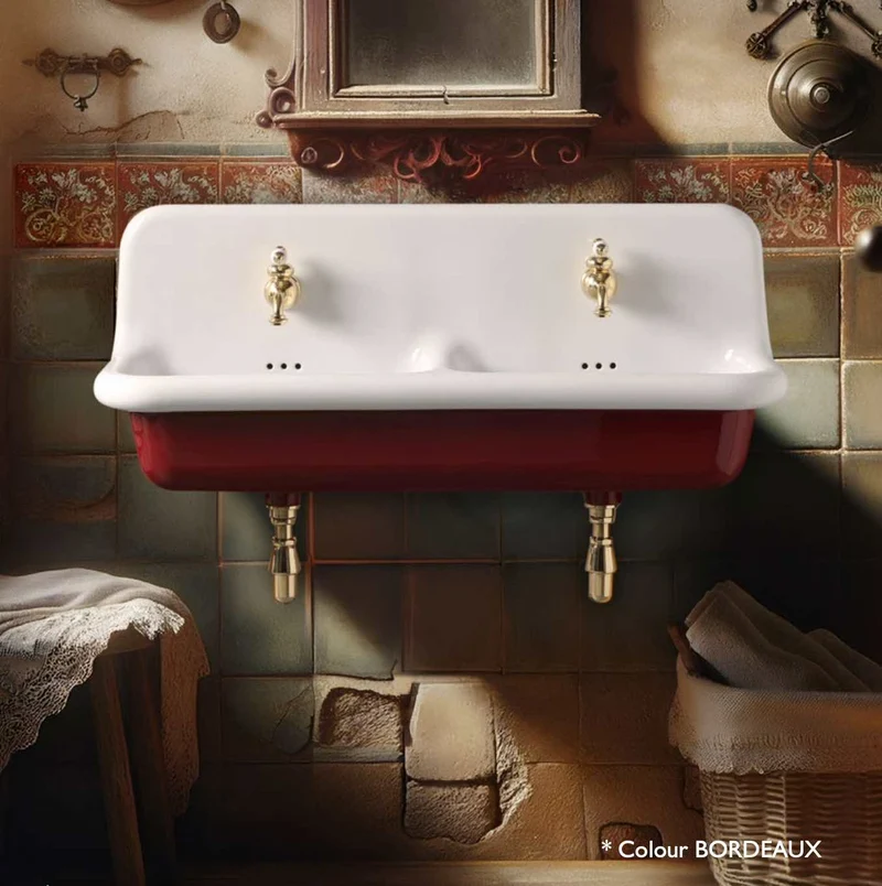 Lavabo Extragrande Doble Seno True Colors 120cm - Balneo Toscia Estilo Vintage