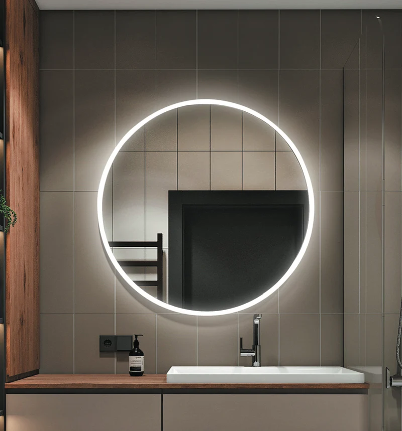 Espejo Baño Redondo LED Luz Frontal Londres - Ledimex | Antivaho 6.500K