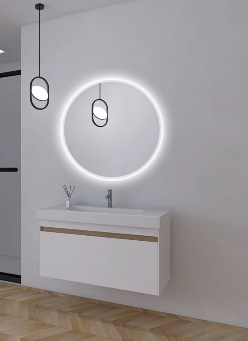 Espejo Baño Redondo LED Luz Frontal Bélgica - Ledimex | 6.500K Sin Marco