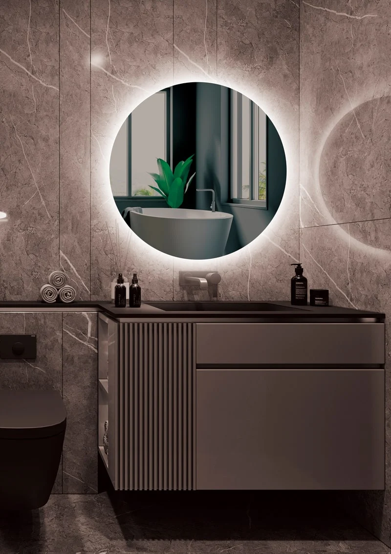 Espejo Baño Redondo LED Retroiluminado Lisboa - Ledimex | Antivaho 6.500K