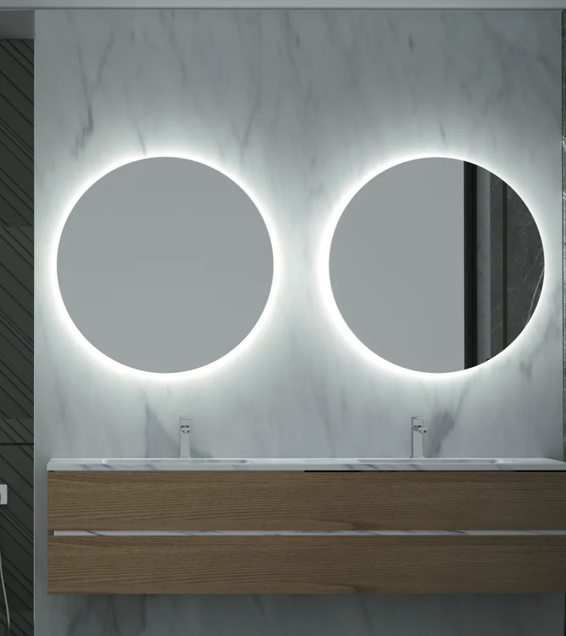 Espejo Baño Redondo LED Retroiluminado Oporto - Ledimex | 3.000K o 6.500K