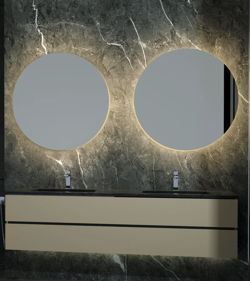 Espejo Baño Redondo LED Retroiluminado Oporto - Ledimex | 3.000K o 6.500K
