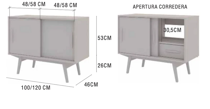 Mueble Baño Velvet 100cm - 2 Puertas | Patas Vintage Opcionales | Maderó Atelier