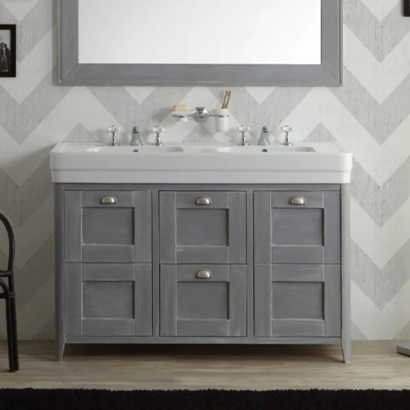 Lavabo con Mueble de Madera Cerrado - Balneo Toscia Estilo Clásico