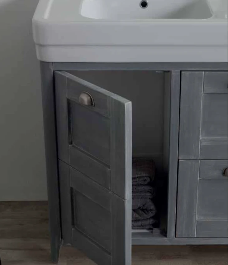 Lavabo con Mueble de Madera Cerrado - Balneo Toscia Estilo Clásico
