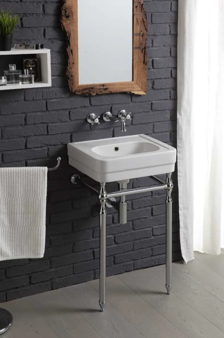 Lavabo con Base Metálica a Suelo Provence 900 - Balneo Toscia Estilo Clásico
