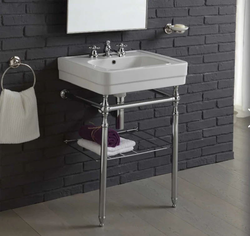 Lavabo con Base Metálica a Suelo Provence 900 - Balneo Toscia Estilo Clásico