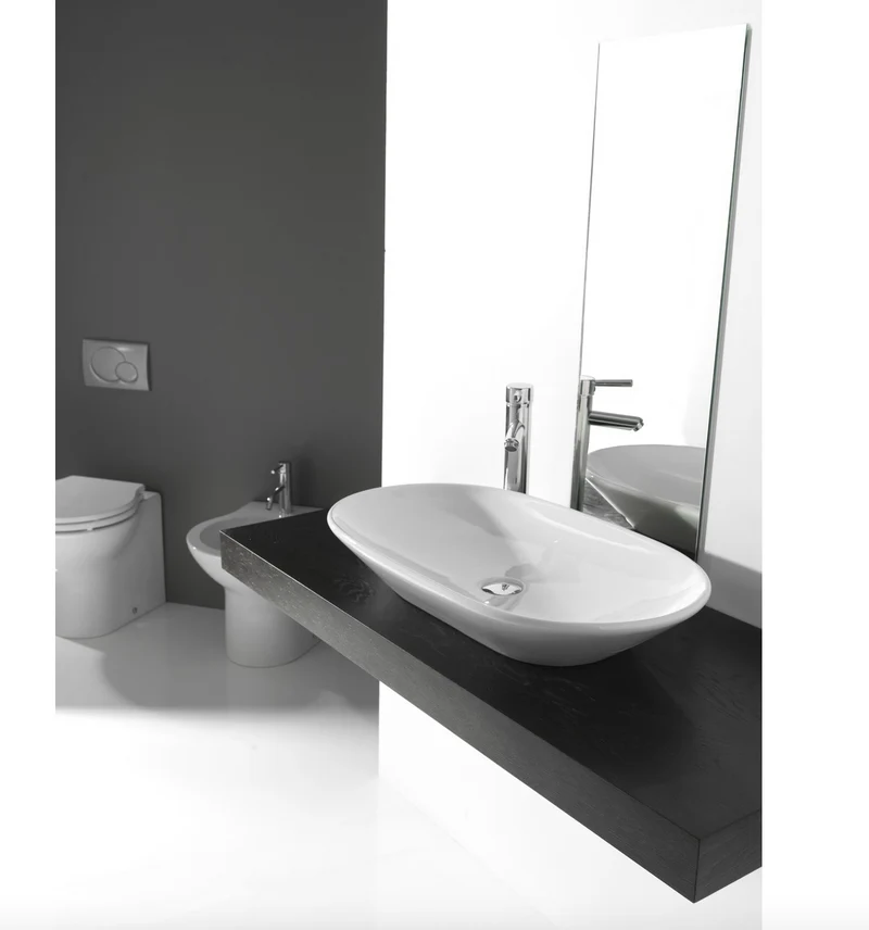 Lavabo Sobreencimera Ovalado Cerámica 3 Tamaños 50/70/90cm - Balneo Toscia