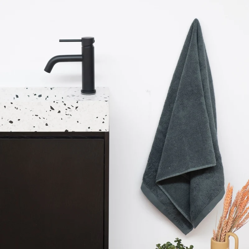 Mueble de baño Krabi Negro - Terrazo Blanco