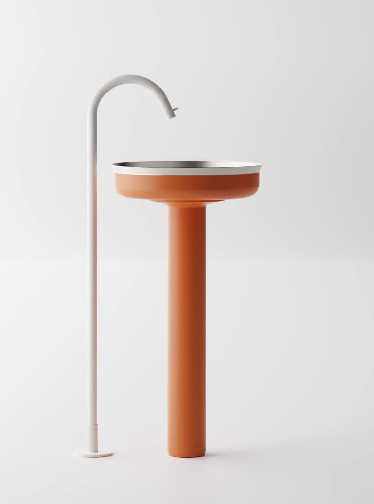 Lavabo de pedestal Undici Inox