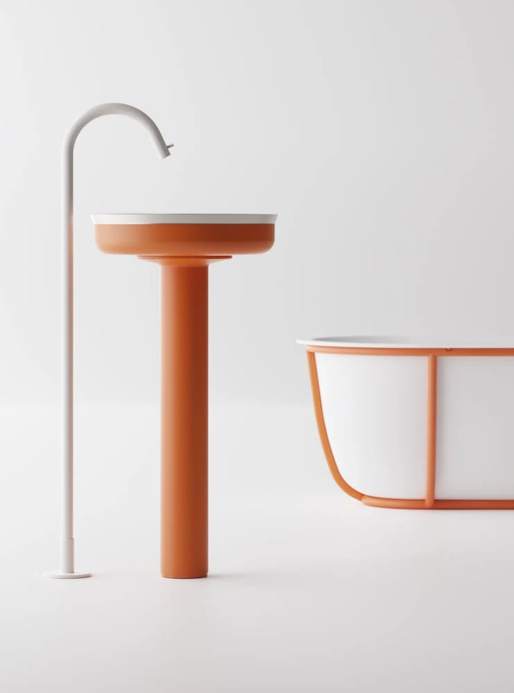 Lavabo de pedestal Undici Inox