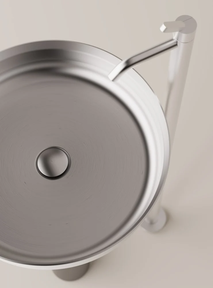 Lavabo de pedestal Undici Inox