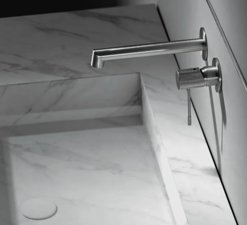 Grifería Lavabo Empotrada Line Níquel Cepillado - Imex