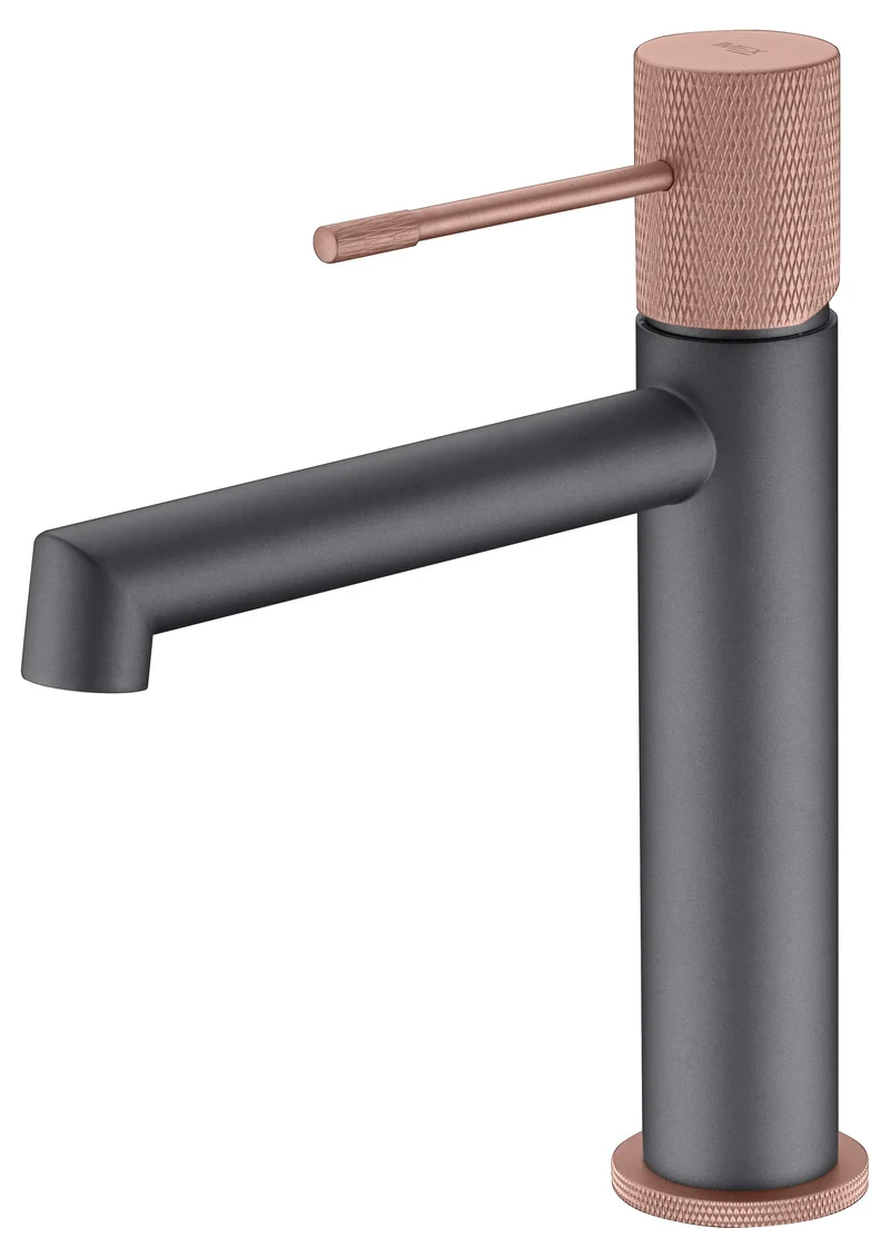Grifería Monomando Lavabo Line Gris Mate Champagne - Imex