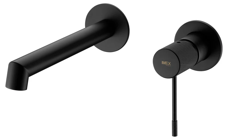 Grifería Lavabo Empotrada Line Negro Mate - Imex