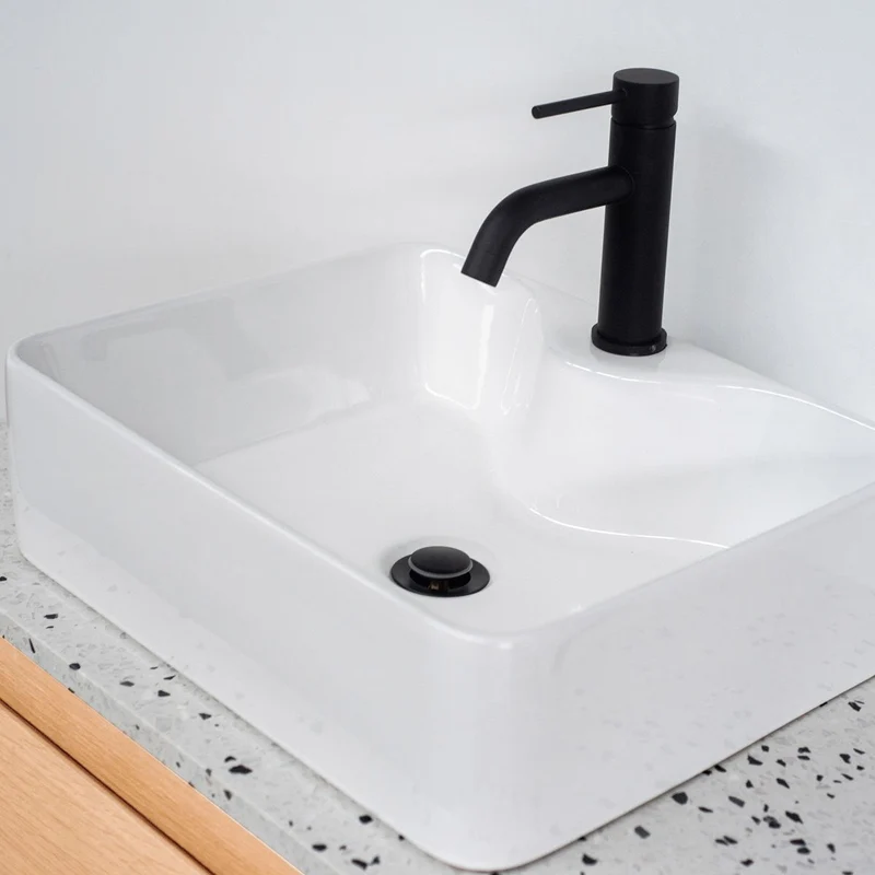 Mueble Lavabo Terrazo Blanco - Roble - Lavabo Alexis VI - (80 cm) - ANN