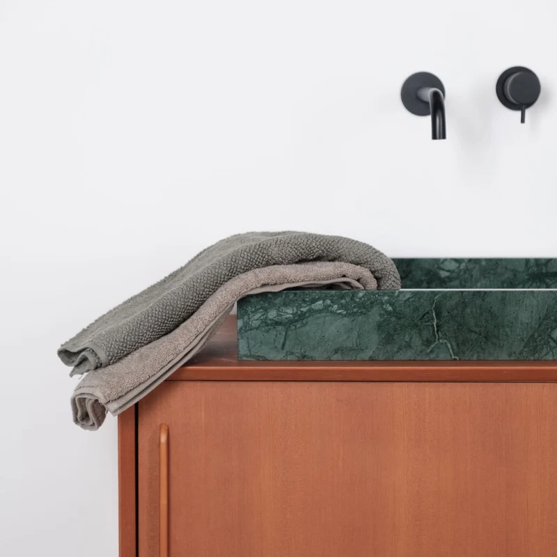 Mueble de baño Bill Teca - Mármol Verde - Sin placa superior