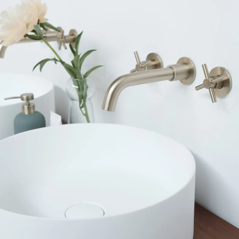 Mueble de baño nogal 120 cm - Fien - Sims lavabos de superficie sólida