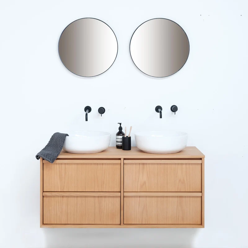 Mueble de baño de roble de 120 cm - Alexis II