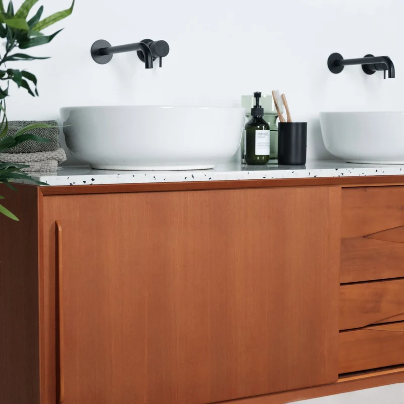 Mueble de baño Bill Teca - Placa superior de terrazo - Alexis II