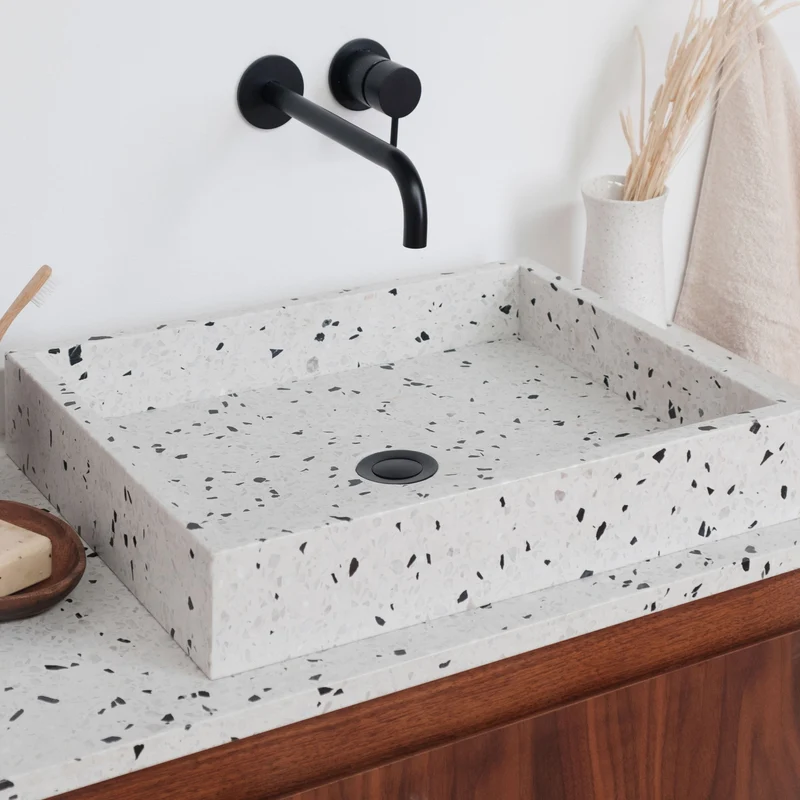 Mueble de baño Terrazzo Ann - Mueble Nogal - 80cm